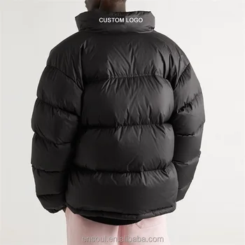 OEM Fashion windproof down quilted winter custom embroidered logo bubble puffer jacket for mens