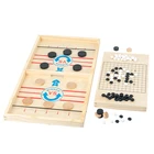 Interactive Desktop Catapult Bumper Toy Hockey Table Game Set Family Party Wooden Desktop Catapult Chess