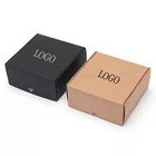 Black Design Packaging Box Custom Black Matte Kraft Paper Corrugated Box Shoes Packaging Shipping Mailer Box
