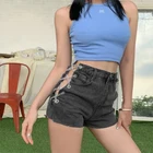 Shorts Clothes Summer Women's Denim Shorts Women's American Version Trendy Fashion Joker Edge Of Clothes