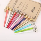 Pens Metal Creative Rose Gold Writing Refill Diamond Stationery Big Crystal Pens