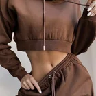 Women Hoodie Oversized Hoodi Quality New Oversize Polyester Casual Fashion Women Crop Top Hoodie Set