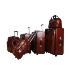 Luggage Bag 2021 New Design Factory Hot Sales PU Leather Travel Luggage Bag Set Trolley Suitcase Custom Carry-on Lug