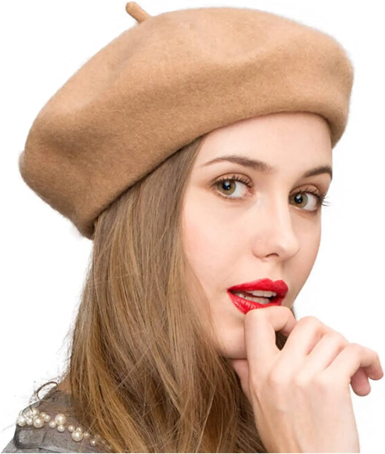 High Quality Wholesale Women Wool Hat French Style Solid Color Beret