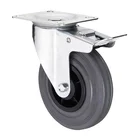 Gray Rubber Wheel Gray 8inch Rubber Wheel WBD 8inch Standard Industry Gray Rubber Coated Wheel With Pp Core