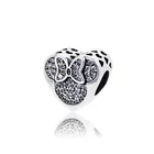 Charm Dandora Mickey And Minnie's True Love Charm 925 Sterling Silver Zircon Bead Pendant Charm