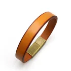 Vintage Leather Bracelet Vintage Braided Leather Bands MenHandmade Black Brown Magnetic Clasp Bracelet
