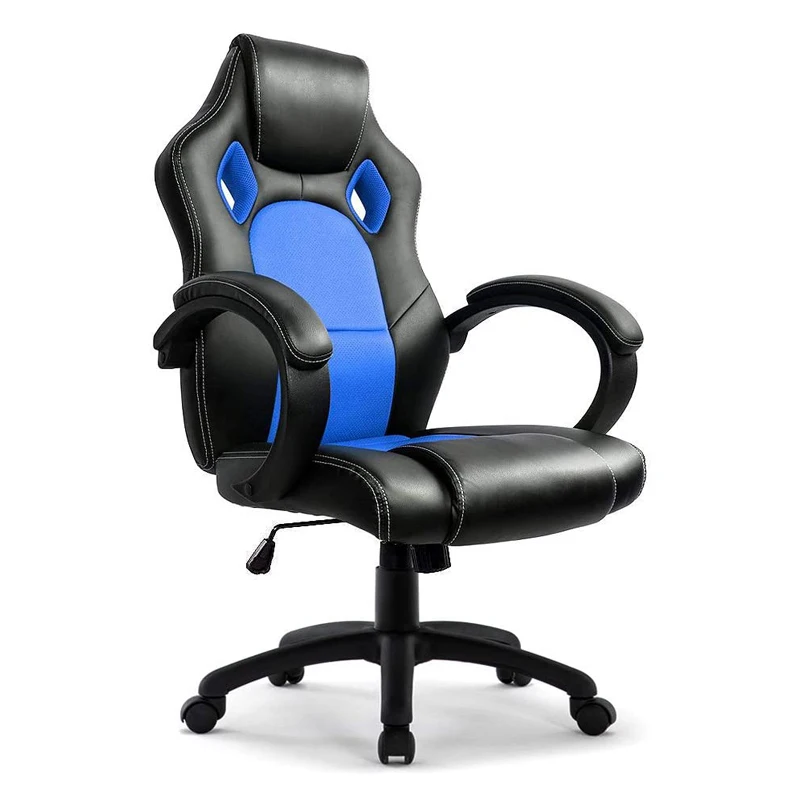 Cadeira de escritório ergonômica de design moderno Cadeira de escritório de computador confortável Cadeira ajustável reclinável giratória Cadeira de PC e jogo de corrida 6