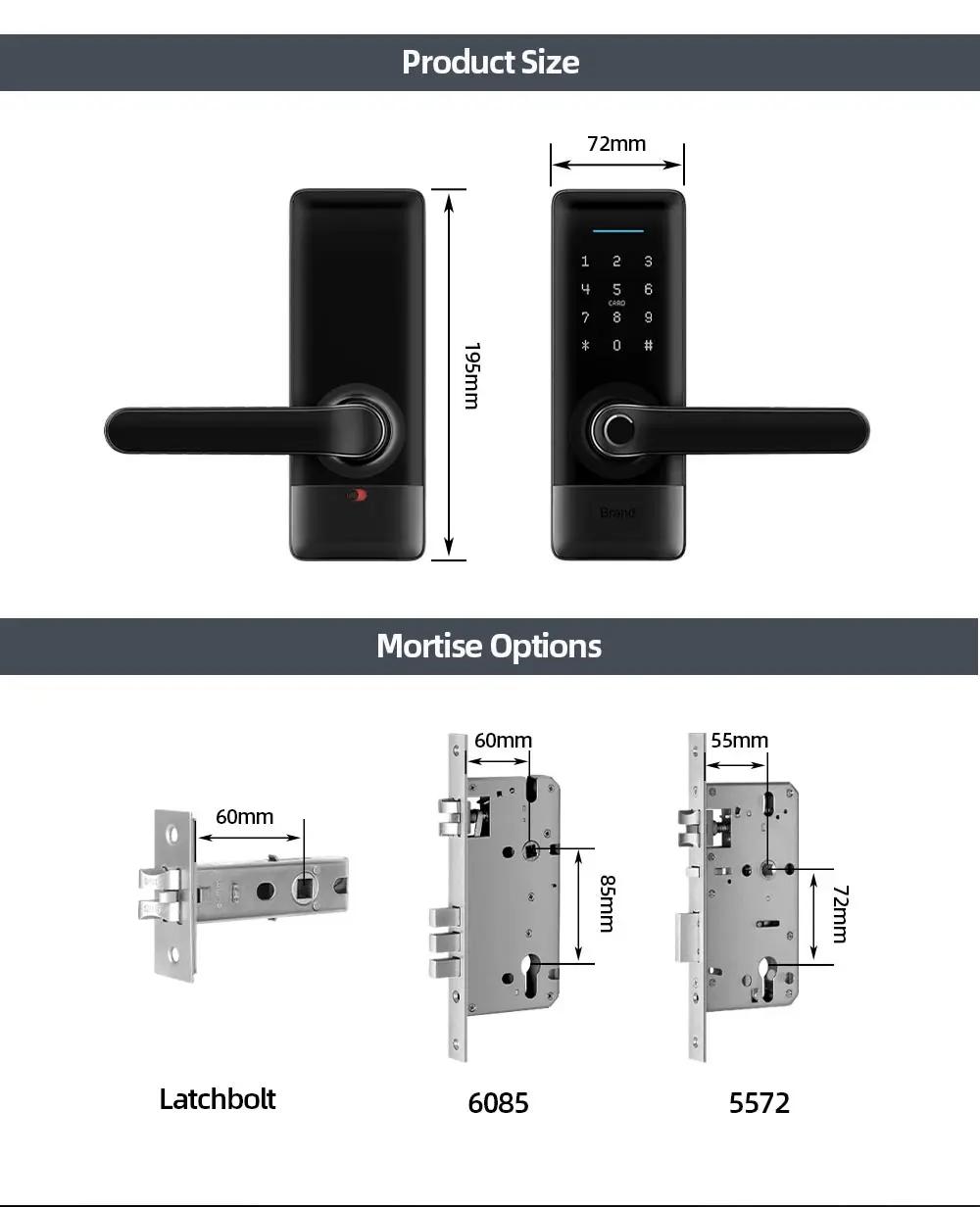 Liliwise Smart Door Lock with 200 Fingerprint Capacity 200 Card Capacity and 150 Password Capacity for Residential and Airbnb 8