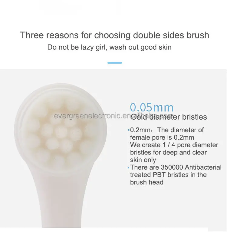 brand new double sided waterproof cleansing facial cleaning brush