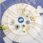 Gold Pendant Hot Sale Trendy Gold Plated Devil Eyes Necklace Blue Evil Eyes Pendant Women Necklace