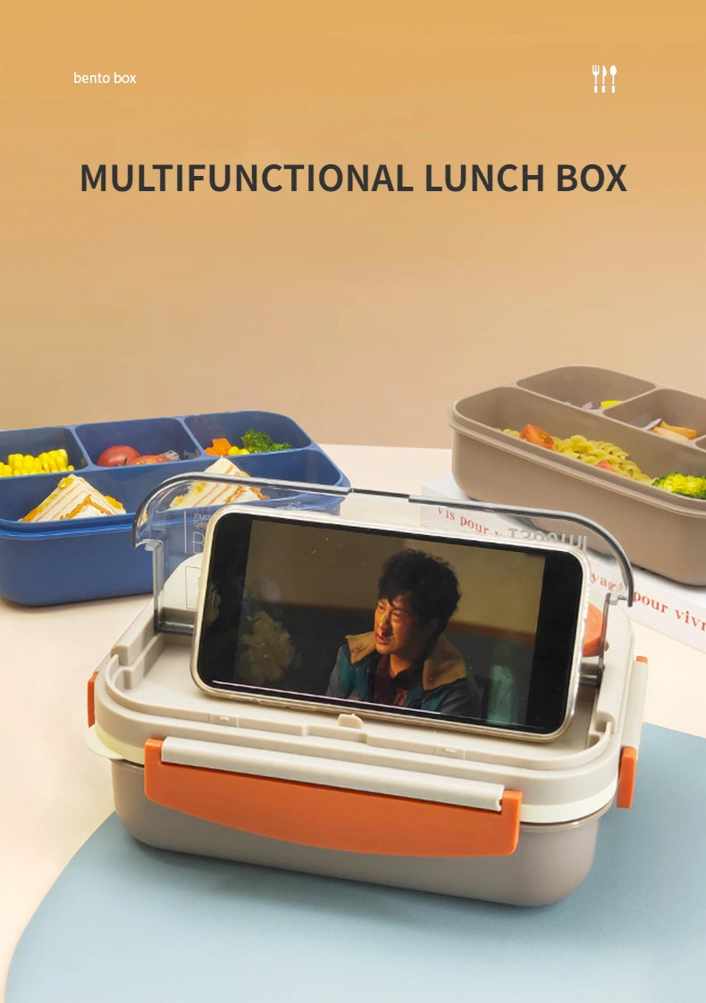 Kids Bpa Free Plastic Lunchbox Microwave Safe Leakproof Bento Lunch Box