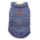 Jacket Petsinn Stocked Cheap Warm Fur Neck Dog Denim Jacket With Belt