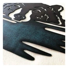 Decorative High Quality Decorative Durable Laser Cutting Black Bear Metal Art Wall
