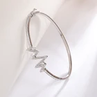 925 Silver Bangle Bangles Customize Simple Jewelry 925 Silver Bangle CZ Cubic Zircon Bangles For Women