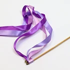 Wedding Wedding Wholesale Solid Color Satin Wedding Ribbon Wand Sticks With Little Bell