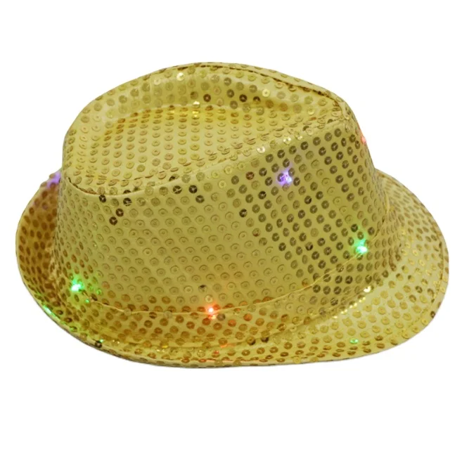 Sequin Fedoras Hat For Adult \u0026 Kid Led 