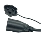 Extension Black Black DONGZHANWANG 3 FT 18 AWG Heavy Duty AC Power Extension Cord Black UL Listed