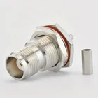 Connectors TNC Waterproof Bulkhead Female Jack Crimp For LMR100 RG174 RG316 RG188 TNC Cable Connectors