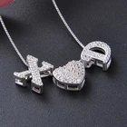Name Personalised Necklaces Couples Family Can Wear The Letter A-z Sterling Silver Pendant Name Necklace Personalised