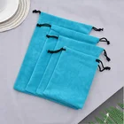 Bag Gift Custom Made Flannel Drawstring Bag With Logo For Gift Jewelry Food Package