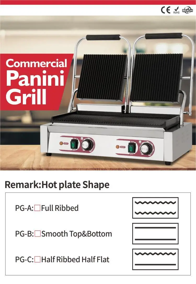 Panini Ottimo Grooved Top Bottom Panini Sandwich Grill Buy