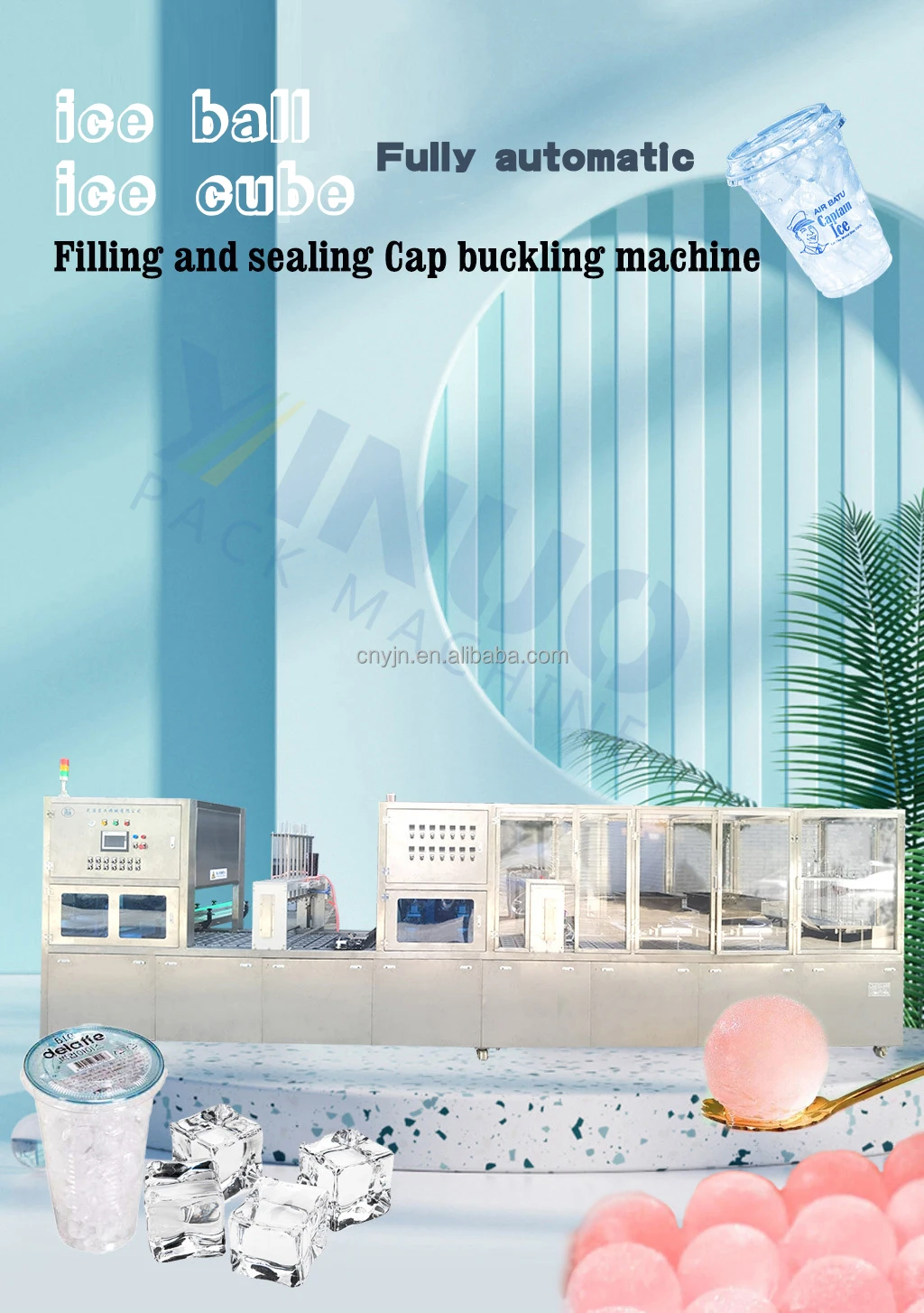 Multi Function Packaging Ice Cube Cup Sealer Automatic Sealing Machine