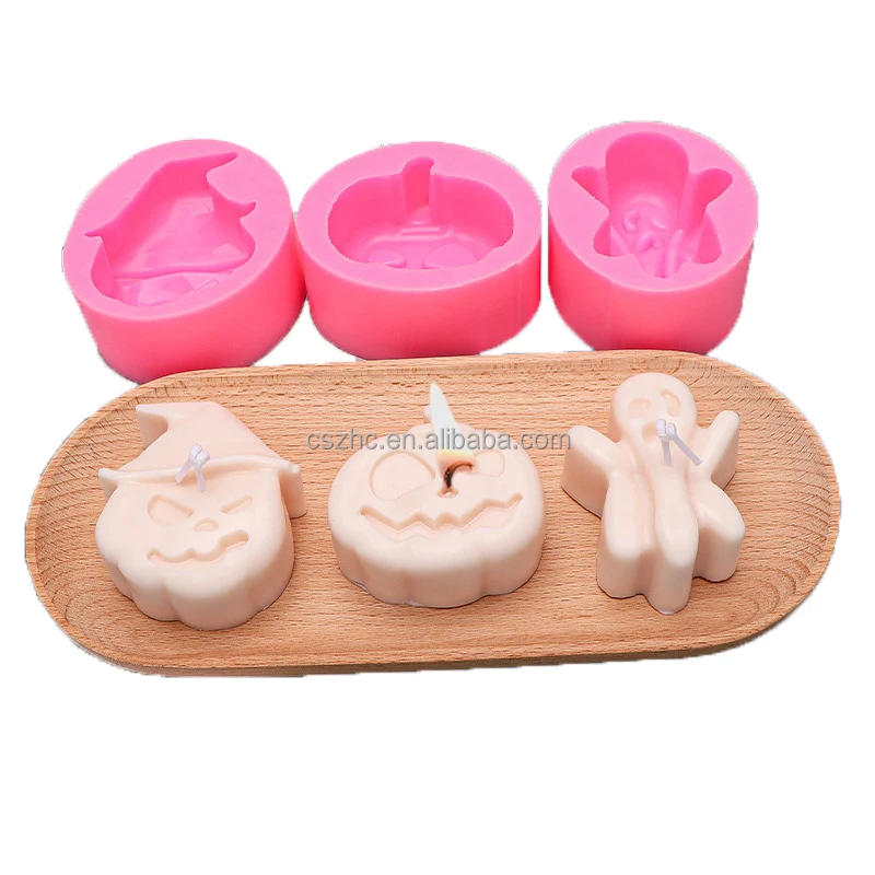 Different Size Halloween Thanksgiving Pumpkin Ghost Silicone Fondant Mold for DIY Epoxy Resin Handmade Soap Candle Cake Baking