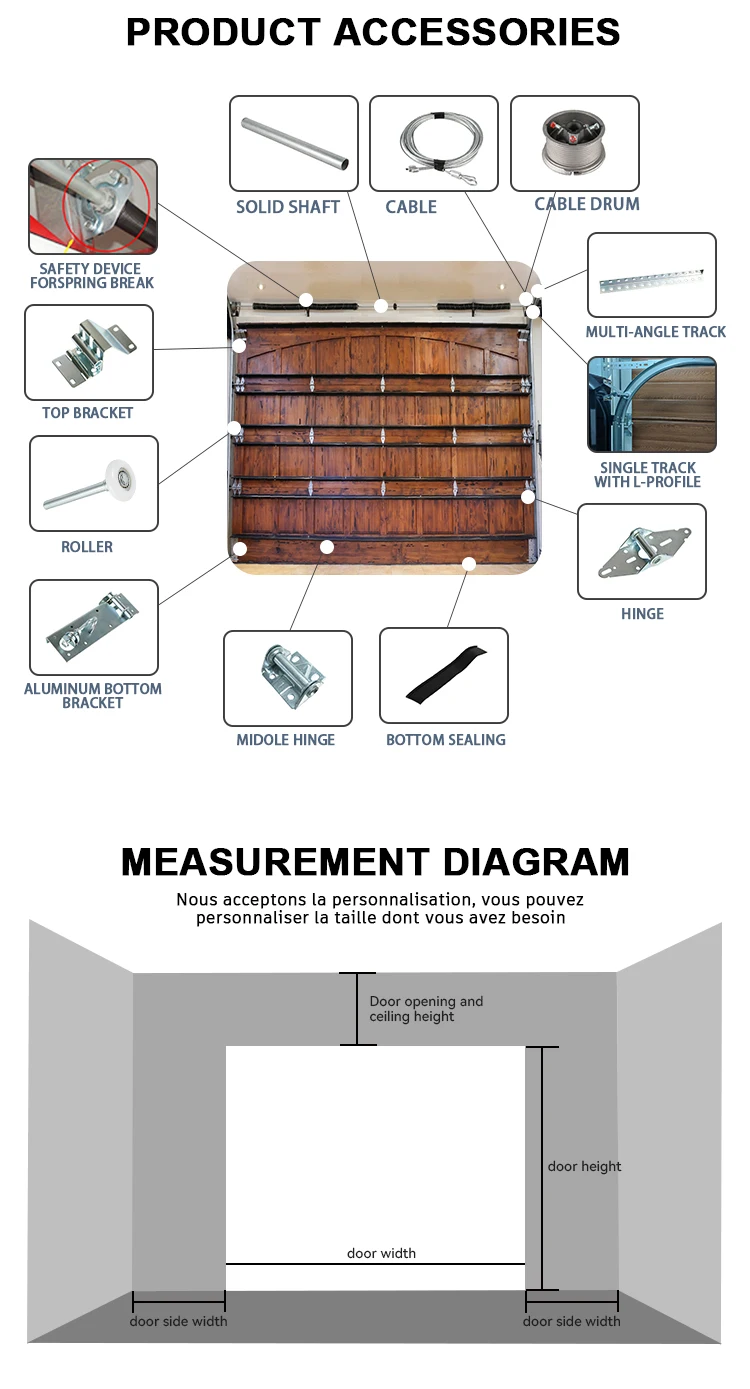 Manufacturer Direct Fumigation-free Wooden Garage Doors with Glass 10