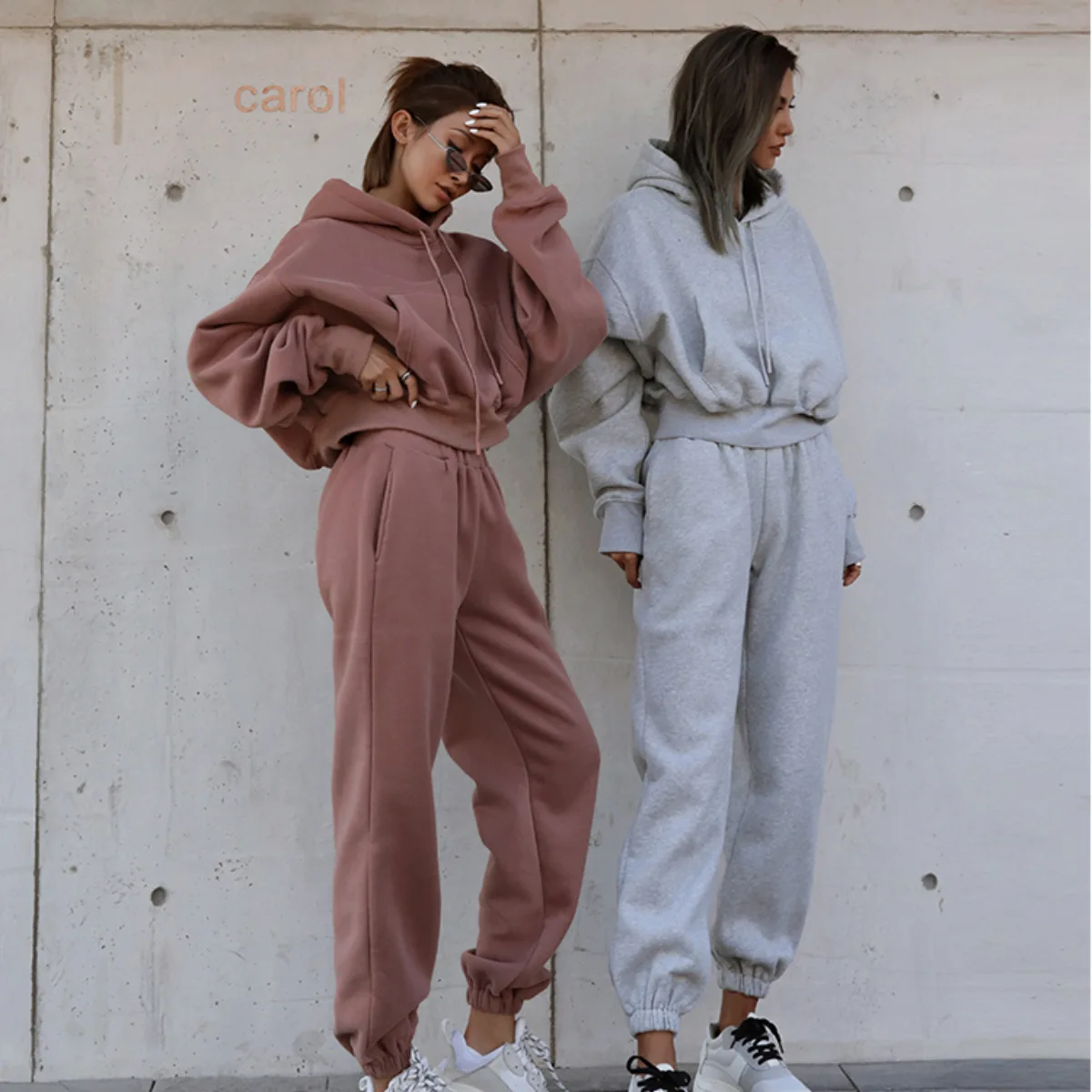 oversized sweat suit set