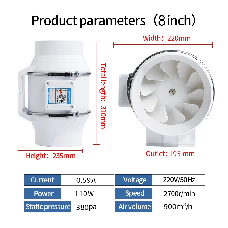 Grow Room Industrial Fan, AC 220V~240V, Electric - detail 8