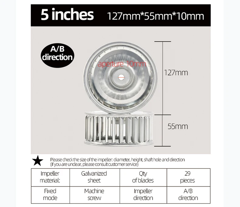 Blower, Centrifugal, Galvanized sheet, 5 inch - detail 12