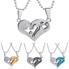 Pendants Heart-to-heart Couple Necklace Titanium Steel Pendants Fashion Men And Women Pendants 1 Pair Price