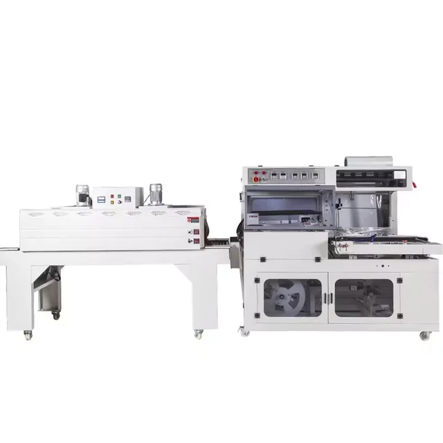4535 L type shrink wrap machine automatic l shape heat shrink sealing cutting machine for food
