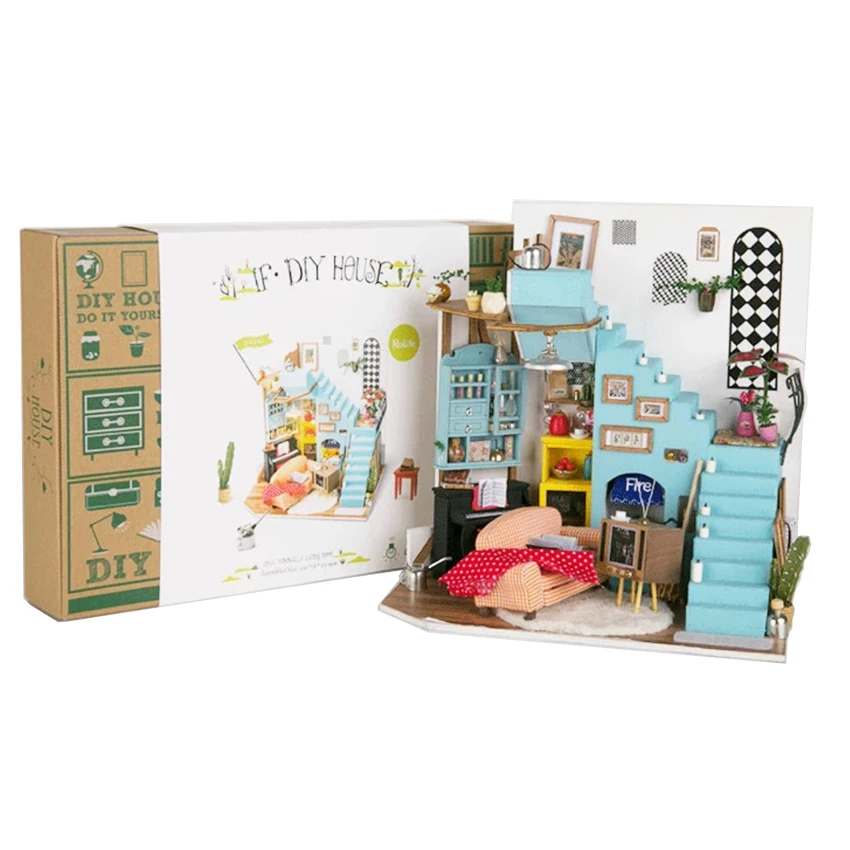Joy's Livingroom 214pcs 3D Puzzle DIY Dollhouse 
