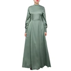 Long Dress Dresses 2021 Spring Women's Long Sleeve Maxi Evening Dress Elegant Solid Satin Dresses