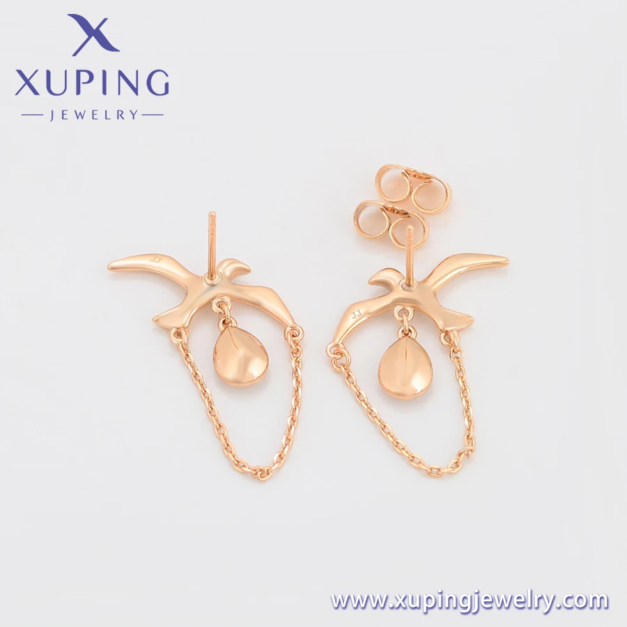A00900694 Xuping jewelry senior charm 18K golden bird diamond exquisite design Gift Gold Plated earrings