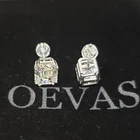 Silver Earrings Silverearrings OEVAS 925 Silver Wholesale Ladies Shiny 8*10mm Diamond Jewelry High Jewelry Earrings