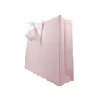 Bag Customized Beautiful Vertical Boutique Storage Pink Underwear Handle Bag 70gsm Non Woven Carry Bag