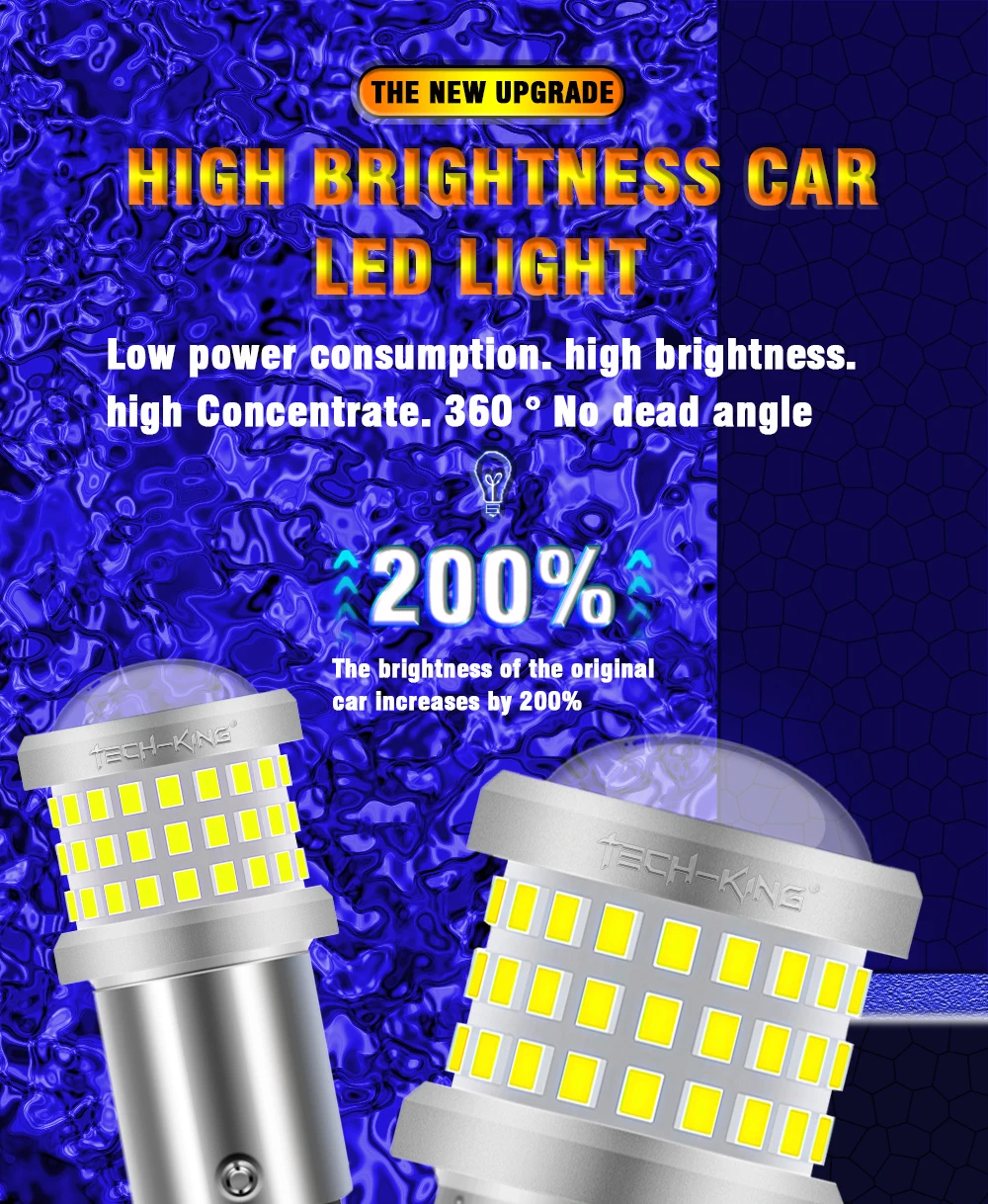 9-80v signal light BAU15S PY21W LED Car Tail Bulb Brake Lights Reverse Lamp Daytime Running Signal Light 3156-3157 led bulb