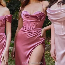 Fashion Design Party Evening Dresses Women Slim Backless Long Maxi Ladies Party Prom Dress Long Fish Tail Sequins