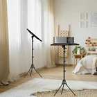 39*29cm Adjustable Universal Sound Card Tray Live Broadcast Microphone Mic Rack Stand With Tripod Kit