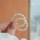 Gold Plated Earrings Vershal Gold Plated Elegant Opal Diamond Hoop Earrings Jewelry For Women