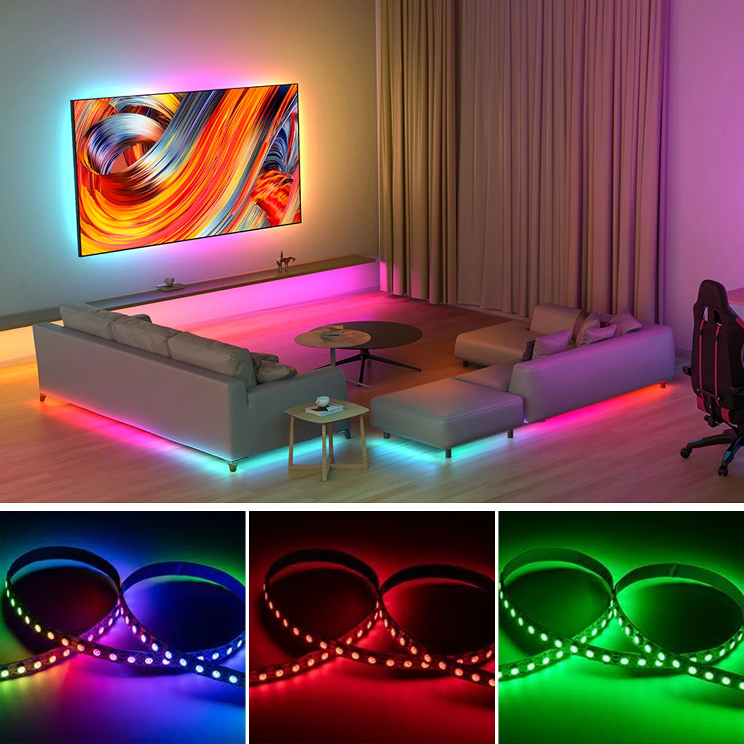 2025 New Remote Control LED Lampe Colorful and Bright Floor Lamps Bar Night Scene Atmosphere Wall Lamps