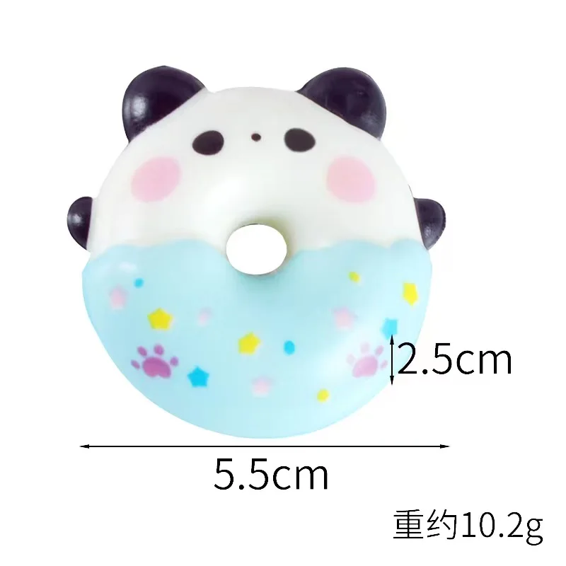 Soft cute Pu cartoon slow rebound donut key chain cute pet cute animal donut bag pendant