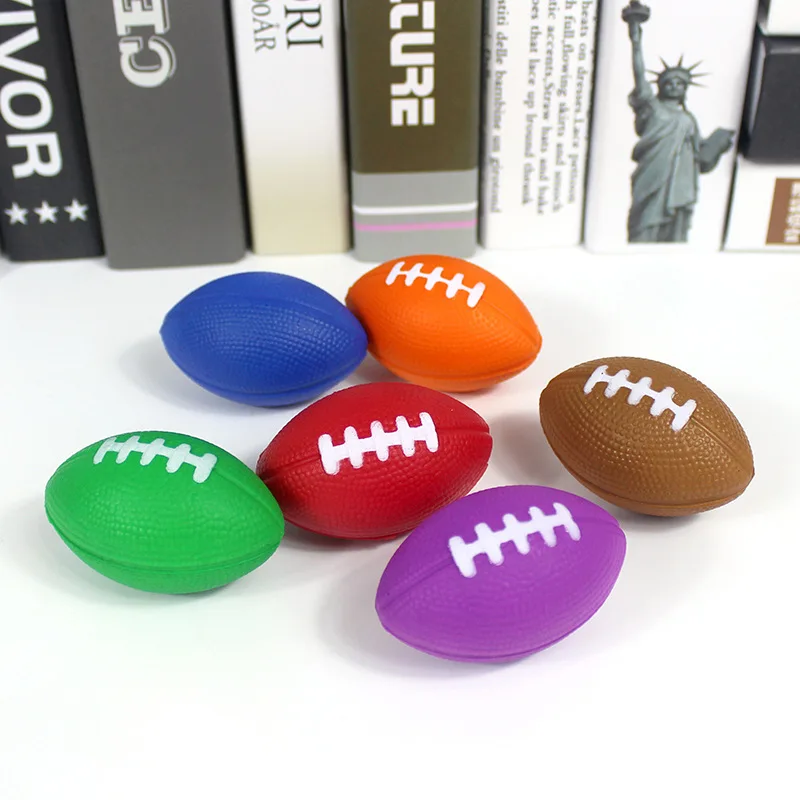 New Pu Foam Rugbyball Fidget Toys Stress Ball Squishy Squeeze Toy Balls