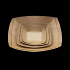 Custom Paper Custom Size Accepted Custom Disposable Brown Kraft Paper Tray For Food