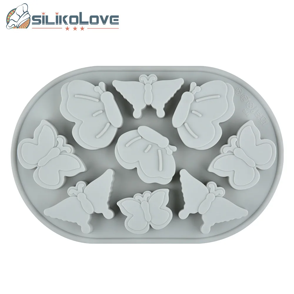 Factory wholesale butterfly shape homemade 3d silicone soap cake fondant candy gummy baking mold