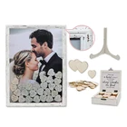 Wedding Wedding Visitors' Book Alternative Retro Ceiling Frame With Bracket Wedding Guest Book Heart