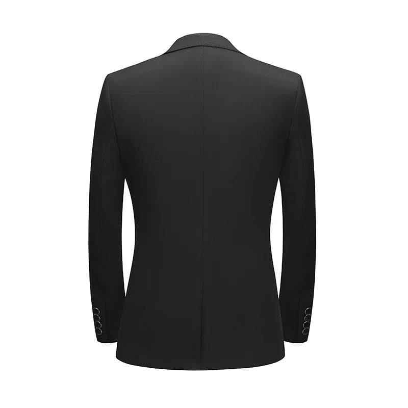 Custom High Quality Gentleman 3 pieces Business Blazer Black Two Buttons Wedding Suits for Men